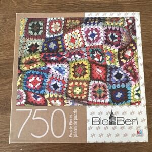 Big Ben Hasbro Milton Bradley Puzzle 750 Pc Granny Squares